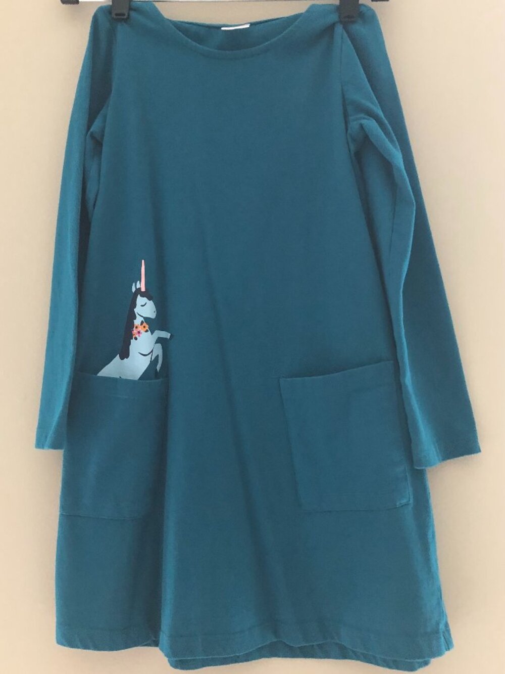 Hanna Anderson Girls Blue Dress Long Sleeves Size 130 sm US 8